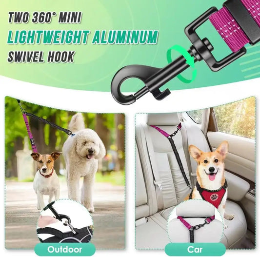 Bungee Dual Dog Leash Coupler