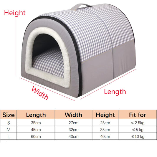 Foldable Soft Pet Sleeping Cave