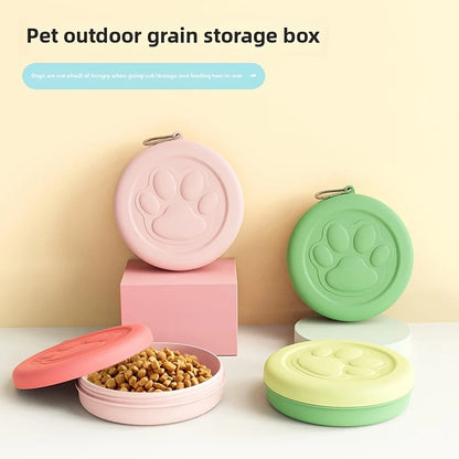 Portable Snap-Lid Travel Pet Bowl
