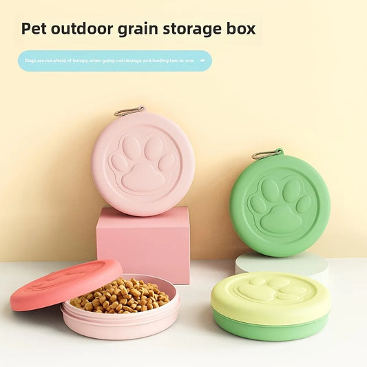 Portable Snap-Lid Travel Pet Bowl