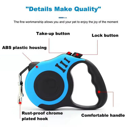 Braided Nylon Retractable Dog Lead