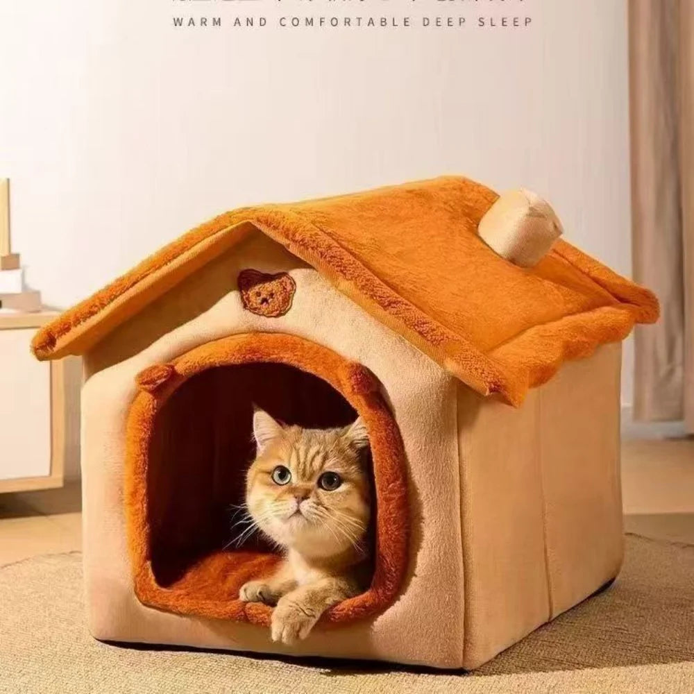 All-Season Cosy Dog House Bed