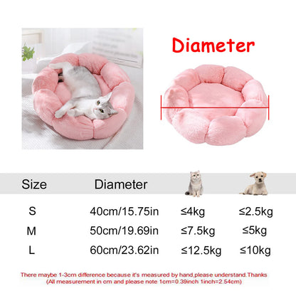 Plush Donut Calming Pet Bed