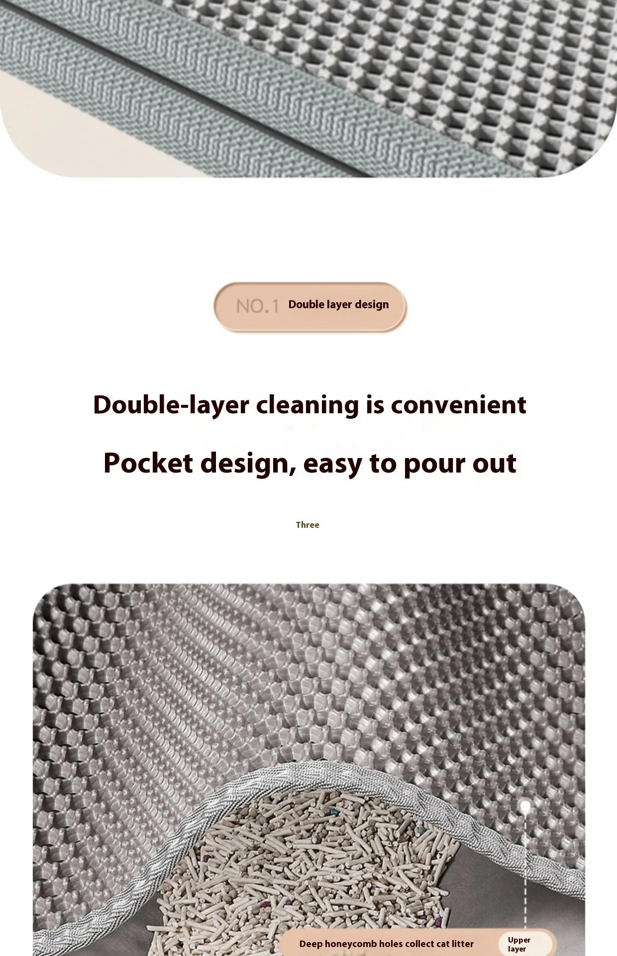 Double-Layer Cat Litter Mat