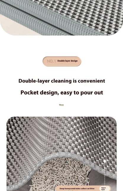 Double-Layer Cat Litter Mat
