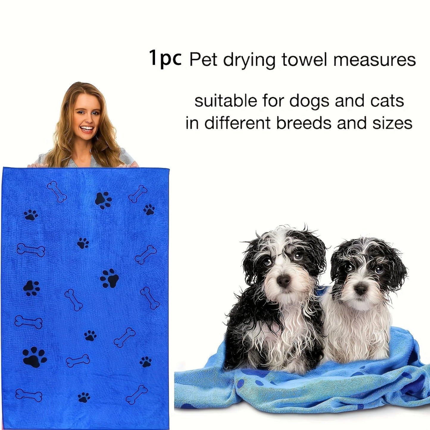 Microfibre Quick-Dry Dog Bath Towel