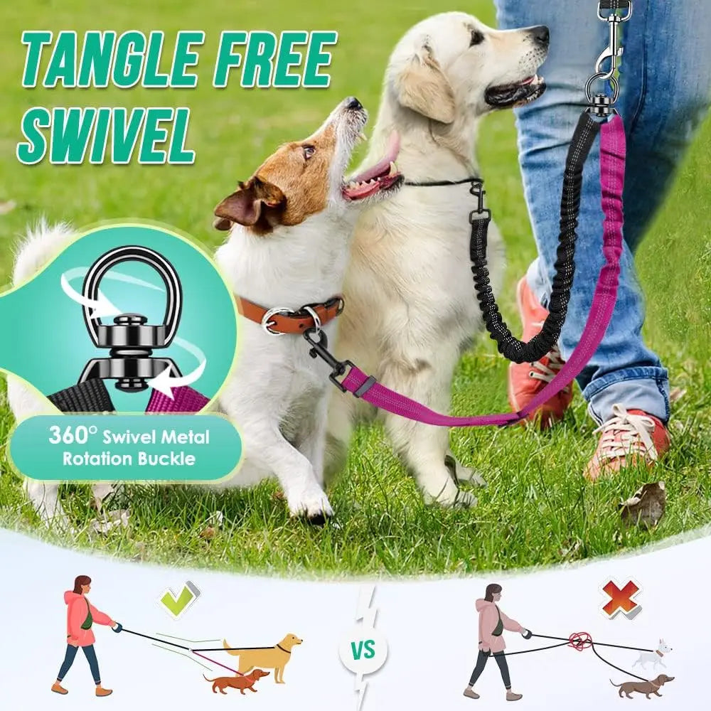 Bungee Dual Dog Leash Coupler