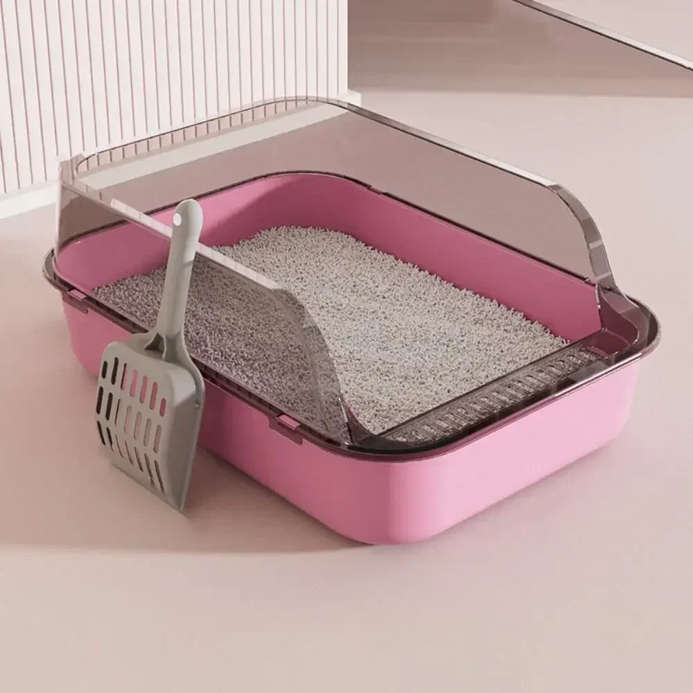 High-Sided Open-Top Cat Litter Tray