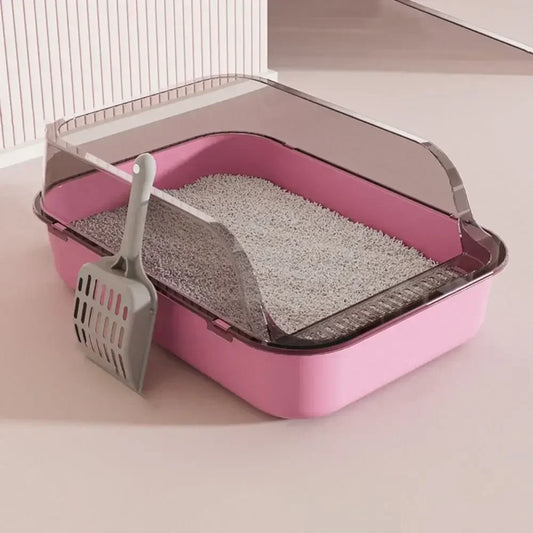 High-Sided Open-Top Cat Litter Tray