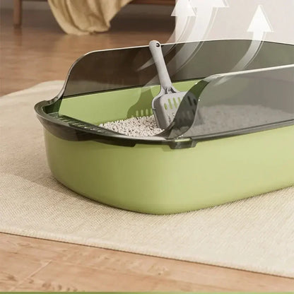 High-Sided Open-Top Cat Litter Tray